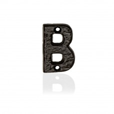 Letter b, hoogte 50mm smeedijzer zwart