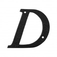 Letter d, hoogte 101mm smeedijzer zwart