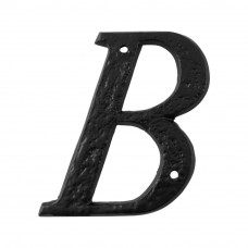 Letter b, hoogte 101mm smeedijzer zwart