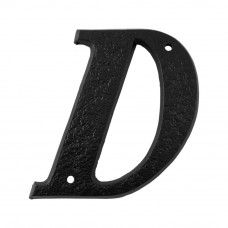 Letter d, hoogte 152mm smeedijzer zwart
