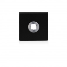 Vierkante click rozet 50x50x8mm zwart