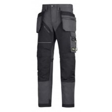 Ruffwork, work trousers+ holster pockets, staal grijs - zwart (580