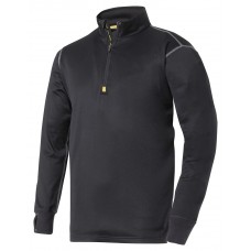 ½ zip micro fleece pullover, zwart (0400), m