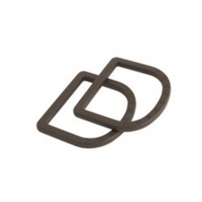 D-ring buckle, zwart (1000), one size