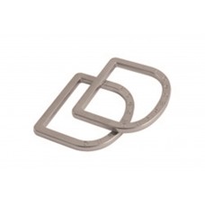D-ring buckle, geborsteld chroom (1400), one size