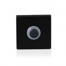 Beldrukker vierkant 50x50x8mm met zwarte button zwart