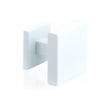 Vierkante voordeurknop 70x70mm op rozet 53x53x8mm wit
